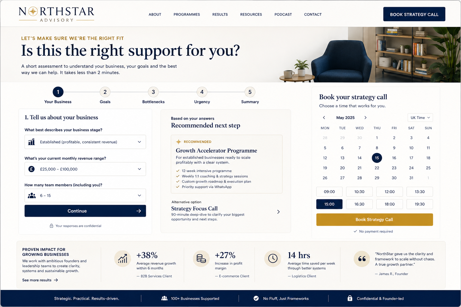 Coach / consultant website example